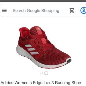 Adidas women’s Edge Lux 3 Running Shoe (red)